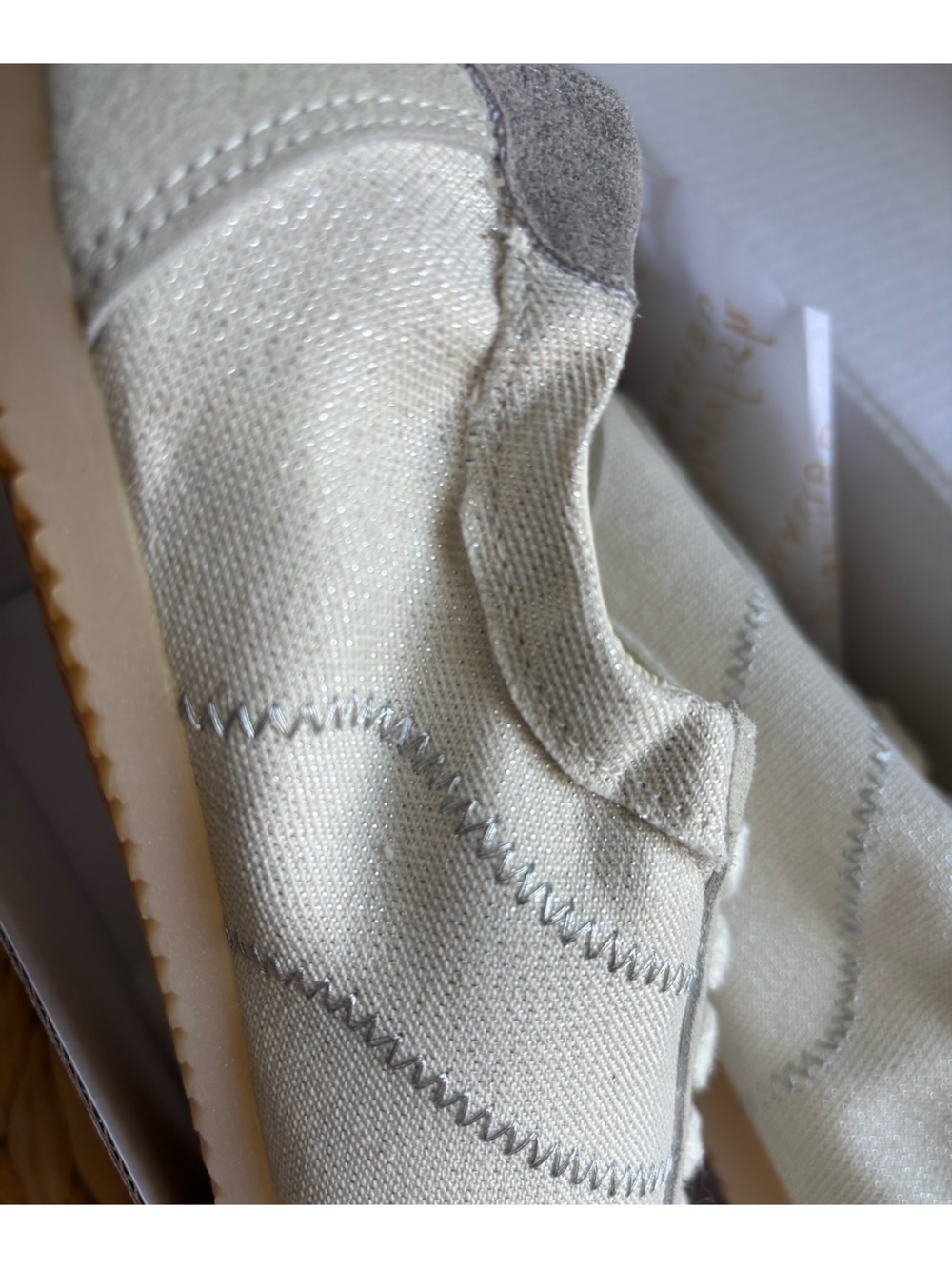 NIB Blowfish Malibu Women's Neutral Canvas Sneaker - Glitter White/Cream - Picture 9 of 11